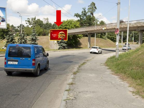 Фото рекламной плоскости по адресу Кольцевая дорога, заезд на Победы пр., в сторону центра