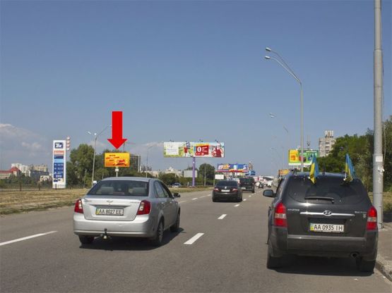 Фото рекламной плоскости по адресу Оболонский пр., возле АЗС "ТНК", в сторону ст. м. "Оболонь" Фото рекламной плоскости по адресу Оболонский пр., возле АЗС "ТНК", в сторону ст. м. "Оболонь"