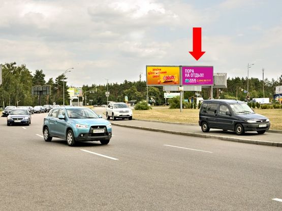 Фото рекламной плоскости по адресу Харьковская пл., напротив Ташкентская ул., в сторону Борисполя, правая