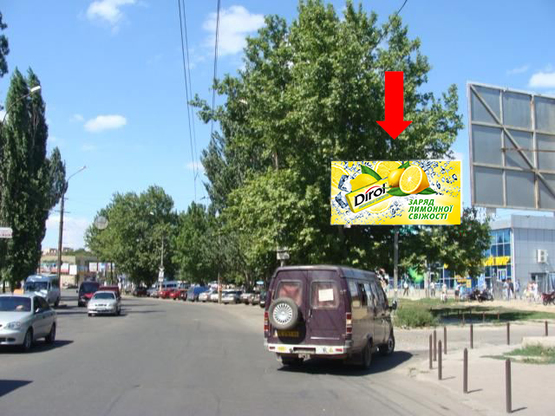 Фото рекламної площини за адресою Мира пр., возле рынка "Колос", супермаркетов "Велмарт", "Эльдорадо", в сторону кольца автовокзала, центра