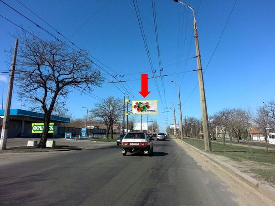 Фото рекламної площини за адресою Херсонское шоссе, 1, возле троллейбусного депо, в центр