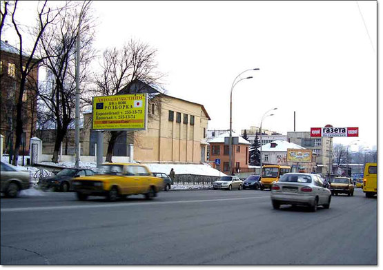 Фото рекламної площини за адресою ул.Черновола/Воздухофлотский мост направление на Воздухофлотский мост
