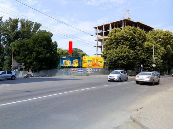 Фото рекламної площини за адресою Собранецкая ул. / ул. Ломоносова, возле "Облпотребсоюза", левый