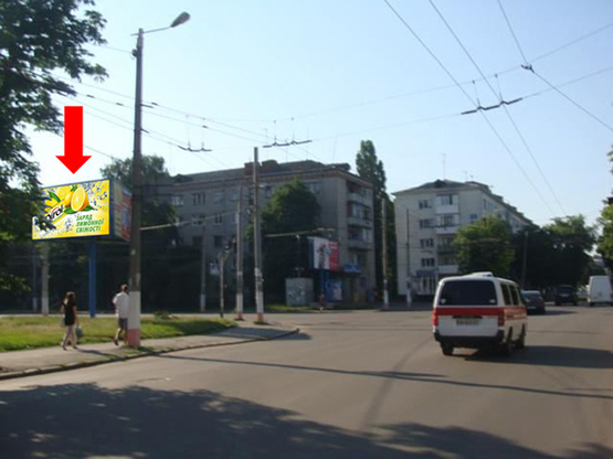 Фото рекламної площини за адресою Покровская ул. (бывш. ул. Щорса) ул. / Грушевского ул. (бывш. ул. Котовского) Фото рекламної площини за адресою Покровская ул. (бывш. ул. Щорса) ул. / Грушевского ул. (бывш. ул. Котовского)