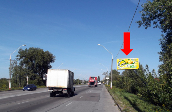 Фото рекламной плоскости по адресу Киевское шоссе, поворот на Аэропорт, выезд в сторону Киева