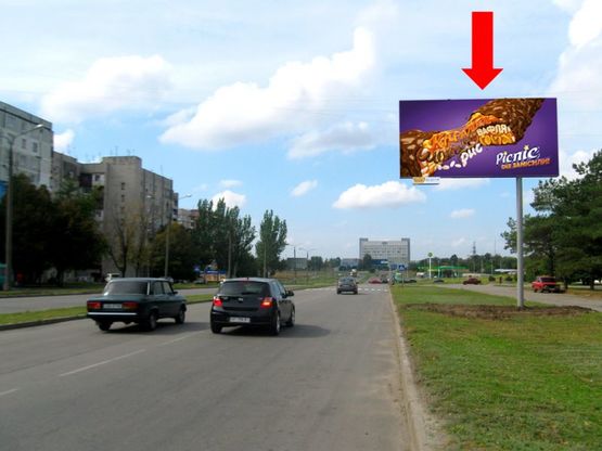 Фото рекламной плоскости по адресу Юбилейный пр., 30, напротив, в сторону Казака Бабуры ул. (бывш. Жукова ул.)