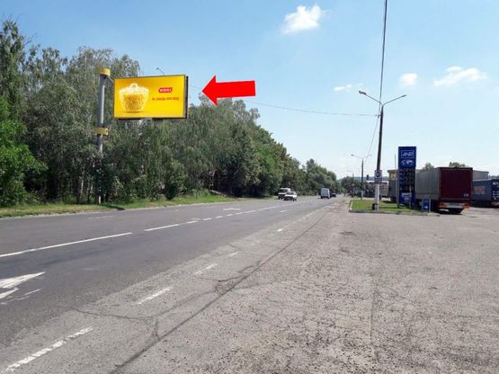 Фото рекламной плоскости по адресу Галицкий шлях ул. / Осенняя ул., напротив АЗС "ANP", в центр Фото рекламной плоскости по адресу Галицкий шлях ул. / Осенняя ул., напротив АЗС "ANP", в центр