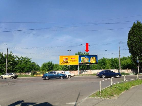 Фото рекламної площини за адресою Толстого Л. ул. / ул. Щорса, правый Фото рекламної площини за адресою Толстого Л. ул. / ул. Щорса, правый