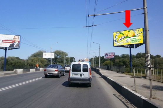 Фото рекламної площини за адресою Галицкая ул. / Надречная ул., из центра Фото рекламної площини за адресою Галицкая ул. / Надречная ул., из центра