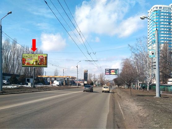 Фото рекламной плоскости по адресу Валентиновская ул., 2-А, в сторону ул. Барабашова