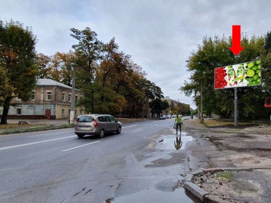 Фото рекламної площини за адресою Тюринская ул. - Байкальская ул., в сторону рынка "Барабашово"