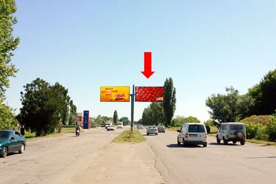 Фото рекламної площини за адресою Бериславское шоссе, разделитель, из центра, правый