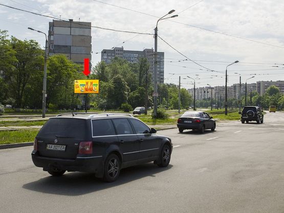 Фото рекламной плоскости по адресу Симиренко ул., 5 - ул. Григоровича Барского, в сторону ул. Булгакова