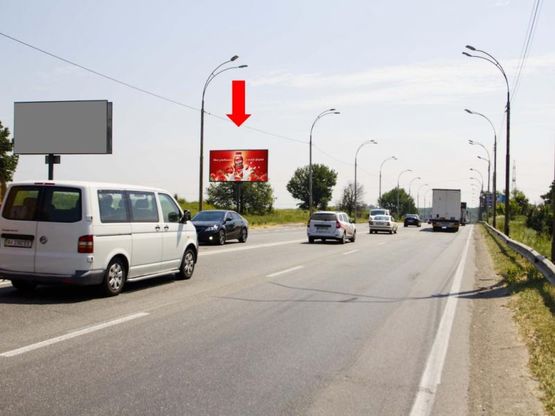 Фото рекламной плоскости по адресу Заболотного ул., 600 м. от АЗС "WOG", в сторону Столичного шоссе