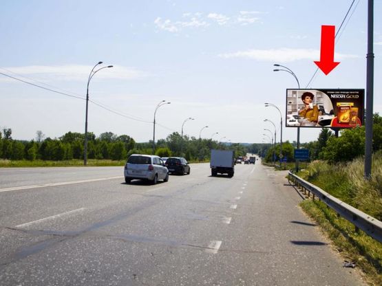 Фото рекламной плоскости по адресу Заболотного ул., 100 м. от АЗС "Окко" и офиса "Мироновский хлебопродукт", в сторону Столичного шоссе