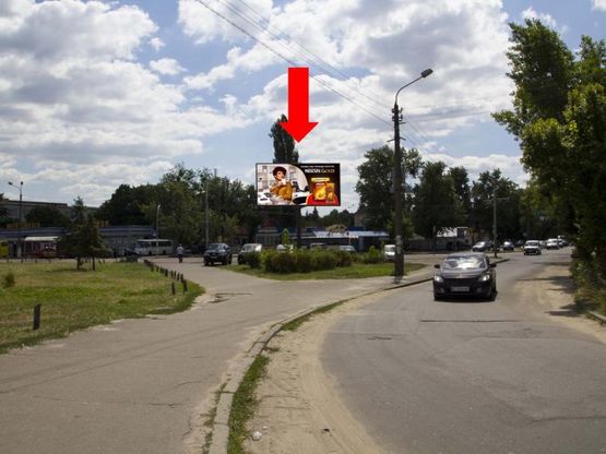 Фото рекламної площини за адресою Попудренка ул. - Магнитогорская ул., в сторону ст.м. "Лесная"