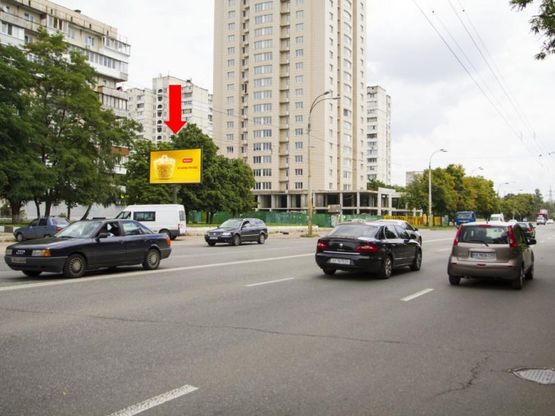 Фото рекламної площини за адресою Правды пр., 80, в сторону ул. Порика, Вышгородской