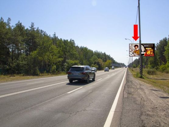 Фото рекламної площини за адресою Столичное шоссе ул. - ул. Липская, в сторону из Киева