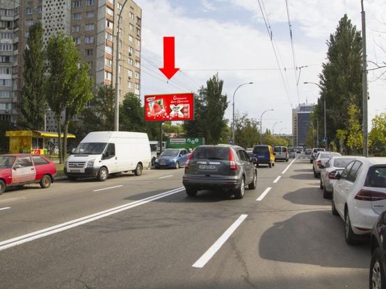 Фото рекламної площини за адресою Иорданская ул. (бывш. Гавро ул.), 4  -  ул. Архипенко (бывш. М. Залки), в сторону пр. Бандеры