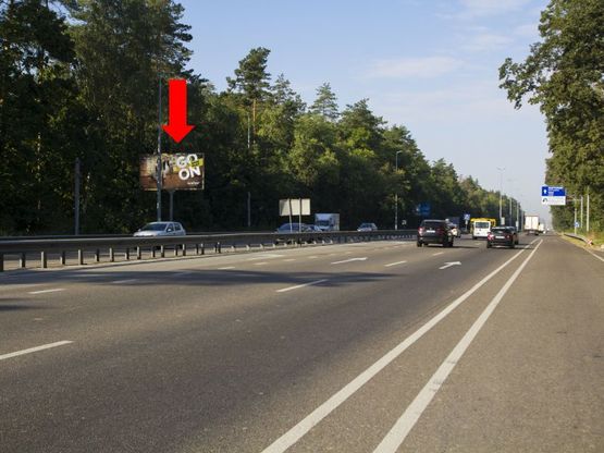 Фото рекламной плоскости по адресу Победы пр. - ул. Связистов, поворот на ЖК "Чайка", из центра