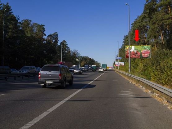 Фото рекламной плоскости по адресу Победы пр., 600 м.  от ул. Ушакова, из центра