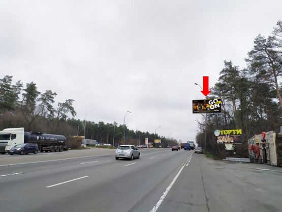 Фото рекламної площини за адресою Броварской пр., возле магазина "Flagman", из центра