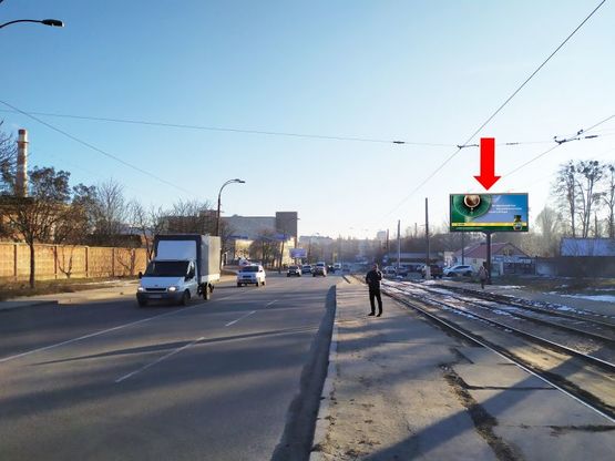 Фото рекламной плоскости по адресу Василенко ул., 2 - ул. Козелецкая, в сторону бул. Гавела