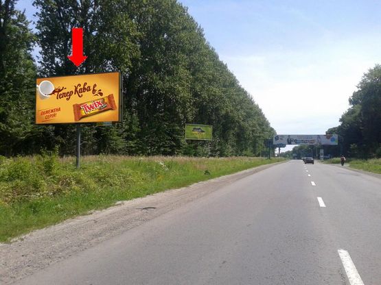 Фото рекламної площини за адресою Трасса Львов-Тернополь, с. Винники, выезд из города