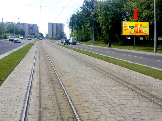 Фото рекламної площини за адресою Красной Калины пр., 100м за Листопадной ул., из центра