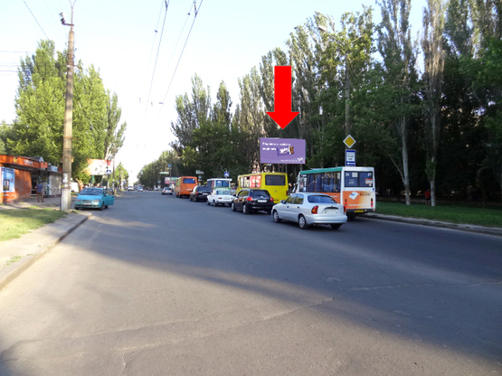 Фото рекламної площини за адресою Мира пр. / Театральная ул. (бывш. Васляева ул.), возле Приватбанка, супермаркета "Novus", из центра Фото рекламної площини за адресою Мира пр. / Театральная ул. (бывш. Васляева ул.), возле Приватбанка, супермаркета "Novus", из центра