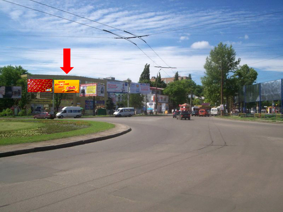 Фото рекламной плоскости по адресу Богоявленский пр. (бывш. Октябрьский пр.) / Пограничная ул. (бывш. Чигрина ул.), кольцо автовокзала, возле супермаркетов "Велика Кишения", "Технополис", правая