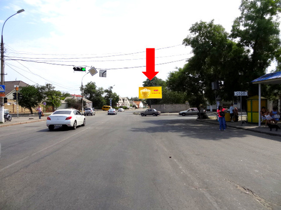 Фото рекламной плоскости по адресу Веселиновская ул. / Очаковская ул., возле Варваровского рынка, в центр