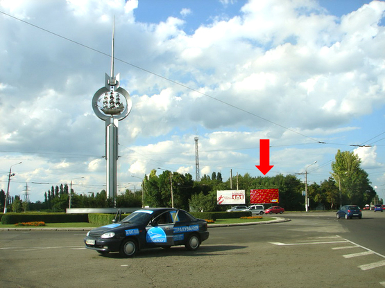 Фото рекламной плоскости по адресу Героев Сталинграда пр. / Ульянова ул., Терновская развилка, из центра Фото рекламной плоскости по адресу Героев Сталинграда пр. / Ульянова ул., Терновская развилка, из центра