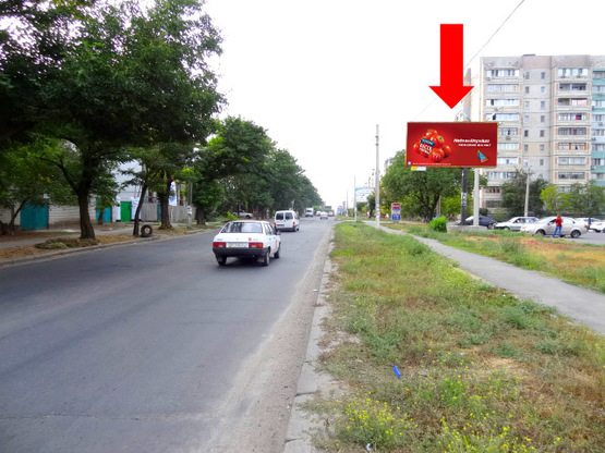 Фото рекламной плоскости по адресу Херсонское шоссе, 34, возле супермаркета "Экомаркет", в центр Фото рекламной плоскости по адресу Херсонское шоссе, 34, возле супермаркета "Экомаркет", в центр