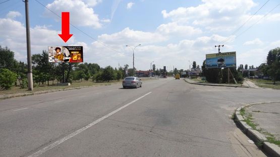 Фото рекламной плоскости по адресу Веселиновская ул. / Очаковская ул., возле Варваровского рынка, в центр