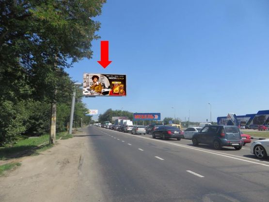 Фото рекламной плоскости по адресу Овидиопольская дорога,  возле супермаркетов "Шестой элемент", "METRO" (флажок)