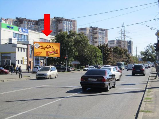 Фото рекламної площини за адресою Люстдорфская дорога, 121А / Китобойная ул., из центра Фото рекламної площини за адресою Люстдорфская дорога, 121А / Китобойная ул., из центра