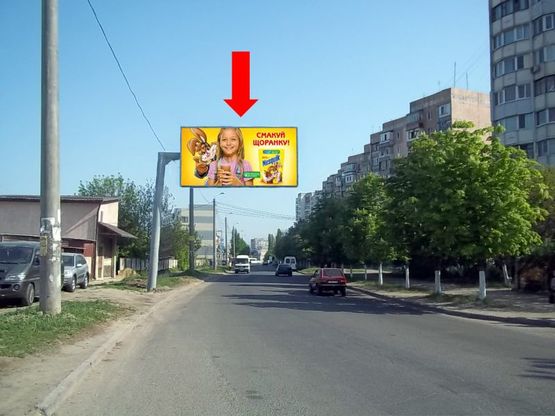 Фото рекламної площини за адресою Ильфа и Петрова ул., 49, в сторону  Вильямса ул. (флажок)