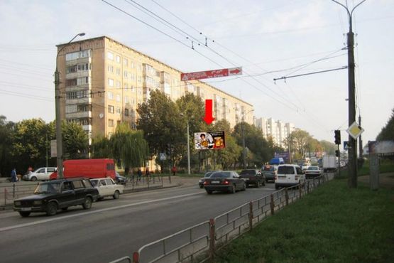 Фото рекламної площини за адресою 15-го Апреля ул. / Бойчуков ул., возле ТЦ "Рай Центр", супермаркета "Сильпо", из центра