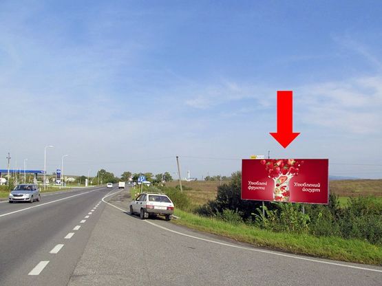 Фото рекламной плоскости по адресу Трасса Киев - Чоп, возле с. Чабановка, в сторону города Ужгород