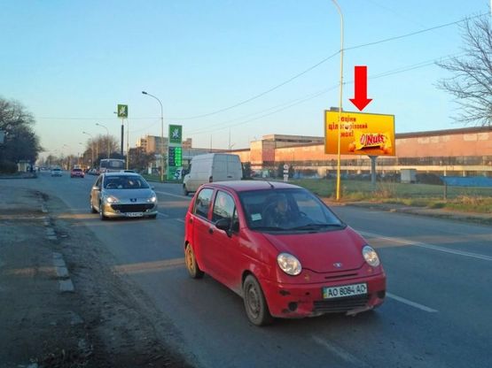 Фото рекламной плоскости по адресу Гагарина ул. - ул. Мартина (бывш. Парижской коммуны), возле АЗС Окко, в центр Фото рекламной плоскости по адресу Гагарина ул. - ул. Мартина (бывш. Парижской коммуны), возле АЗС Окко, в центр
