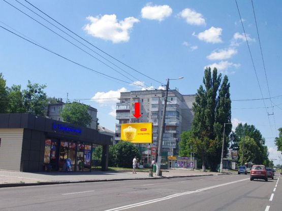Фото рекламної площини за адресою Вокзальная ул., 16 / ул. Гоголевская, возле магазина "Вопак"