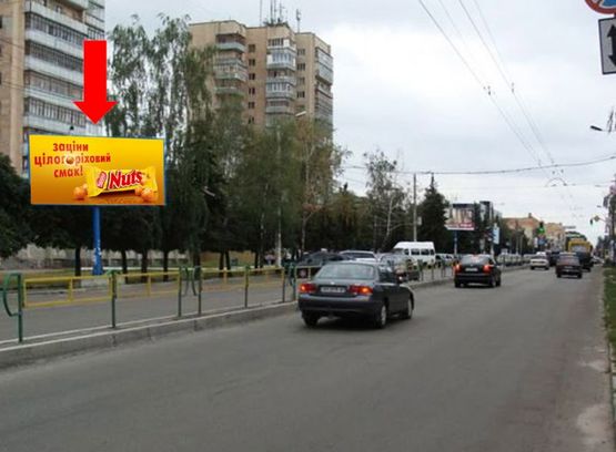 Фото рекламной плоскости по адресу Киевская ул., 104, возле магазина "Викотек", в сторону ТРЦ "Глобал", центр