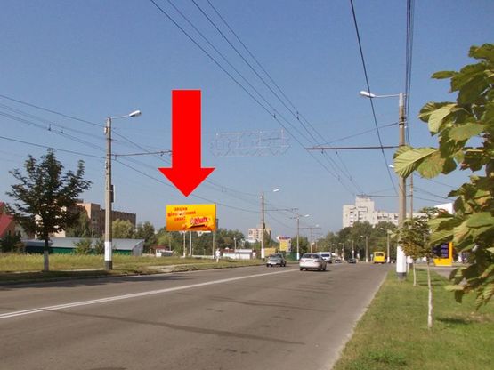 Фото рекламной плоскости по адресу Чудновская ул. (бывш. ул. Черняховского), 103-А, возле АЗС "Ультра", из центра