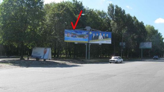 Фото рекламной плоскости по адресу Ивана Мазепы пр / Киевская ул, центр, левый Фото рекламной плоскости по адресу Ивана Мазепы пр / Киевская ул, центр, левый