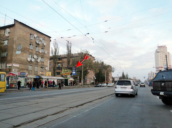 Фото рекламной плоскости по адресу Бориспольская ул., 3/3А Фото рекламной плоскости по адресу Бориспольская ул., 3/3А