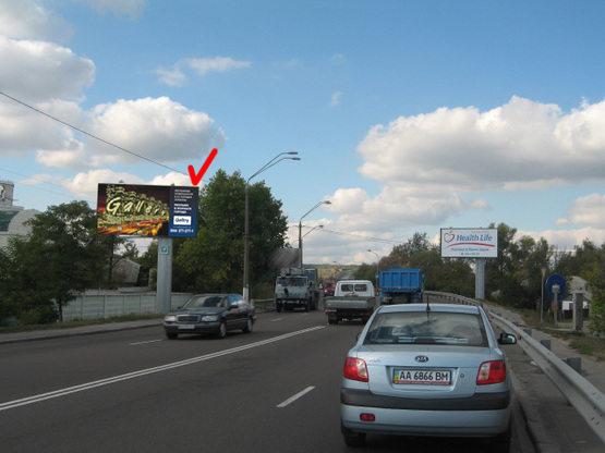 Фото рекламной плоскости по адресу Столичное шоссе, 100 м за Витавской ул. - направление из Кончи Заспы в сторону центра Фото рекламной плоскости по адресу Столичное шоссе, 100 м за Витавской ул. - направление из Кончи Заспы в сторону центра