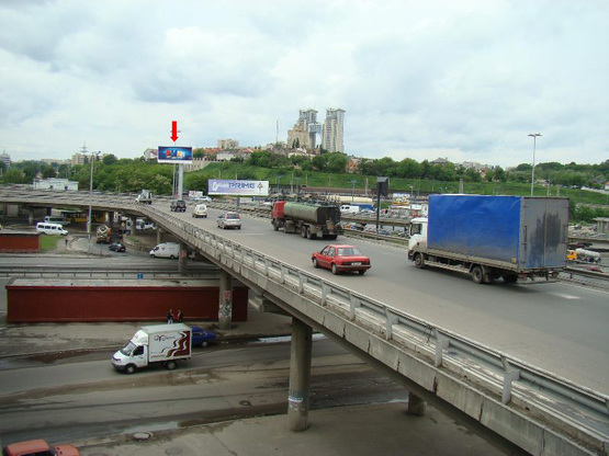 Фото рекламной плоскости по адресу Развязка на Южном мосту, выезд с Южного моста в сторону Столичного шоссе Фото рекламной плоскости по адресу Развязка на Южном мосту, выезд с Южного моста в сторону Столичного шоссе