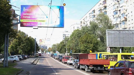 Фото рекламной плоскости по адресу Выговского ул, парная сторона, напротив дома 41, к ул Любинской Фото рекламной плоскости по адресу Выговского ул, парная сторона, напротив дома 41, к ул Любинской