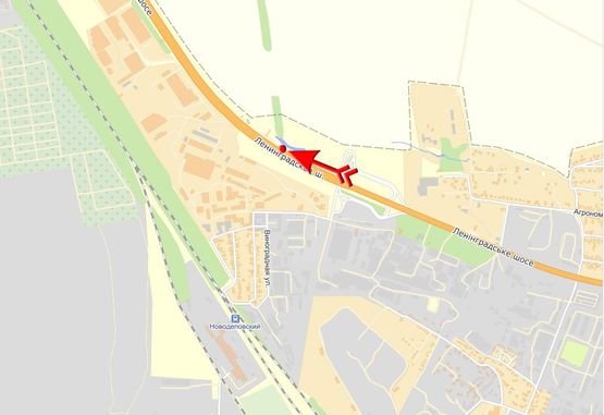 Схема рекламной плоскости по адресу Киевская трасса - мост, из города Схема рекламной плоскости по адресу Киевская трасса - мост, из города